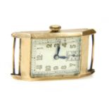 A gentlemen's Art Deco 9ct gold Trebex mechanical watch head