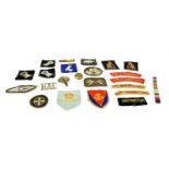 Various military badges,