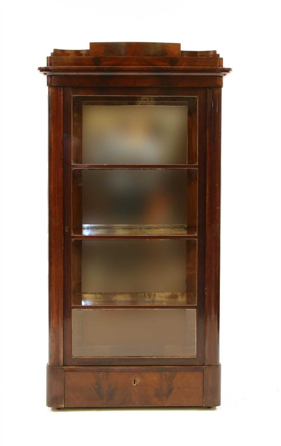 A 19th century continental mahogany display cabinet,