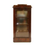 A 19th century continental mahogany display cabinet,