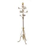 A gilt metal hat stand,