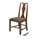 A George II walnut single chair,