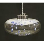 An Italian glass light pendant,