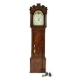 A George III mahogany crossbanded and parquetry inlaid eight day longcase clock,