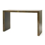 A contemporary Macassar ebony console table