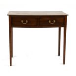 A 19th century two drawer mahogany side table,