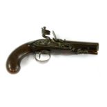 A flintlock pistol,