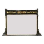 An aesthetic period overmantle mirror,