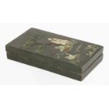 A lacquered box and cover,