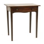 A 19th century mahogany single drawer side table,