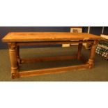 A yew wood farmhouse table,