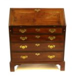 A George III mahogany bureau,