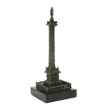 A 19th century bronze model of the Vendôme column