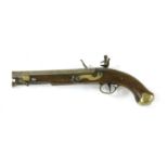 A flintlock pistol,