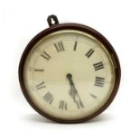 A late 19th century mahogany dial clock,