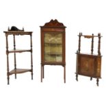 An Edwardian parquetry display cabinet