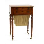 A Victorian rectangular mahogany worktable,