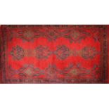 A hand knotted Turkish carpet,