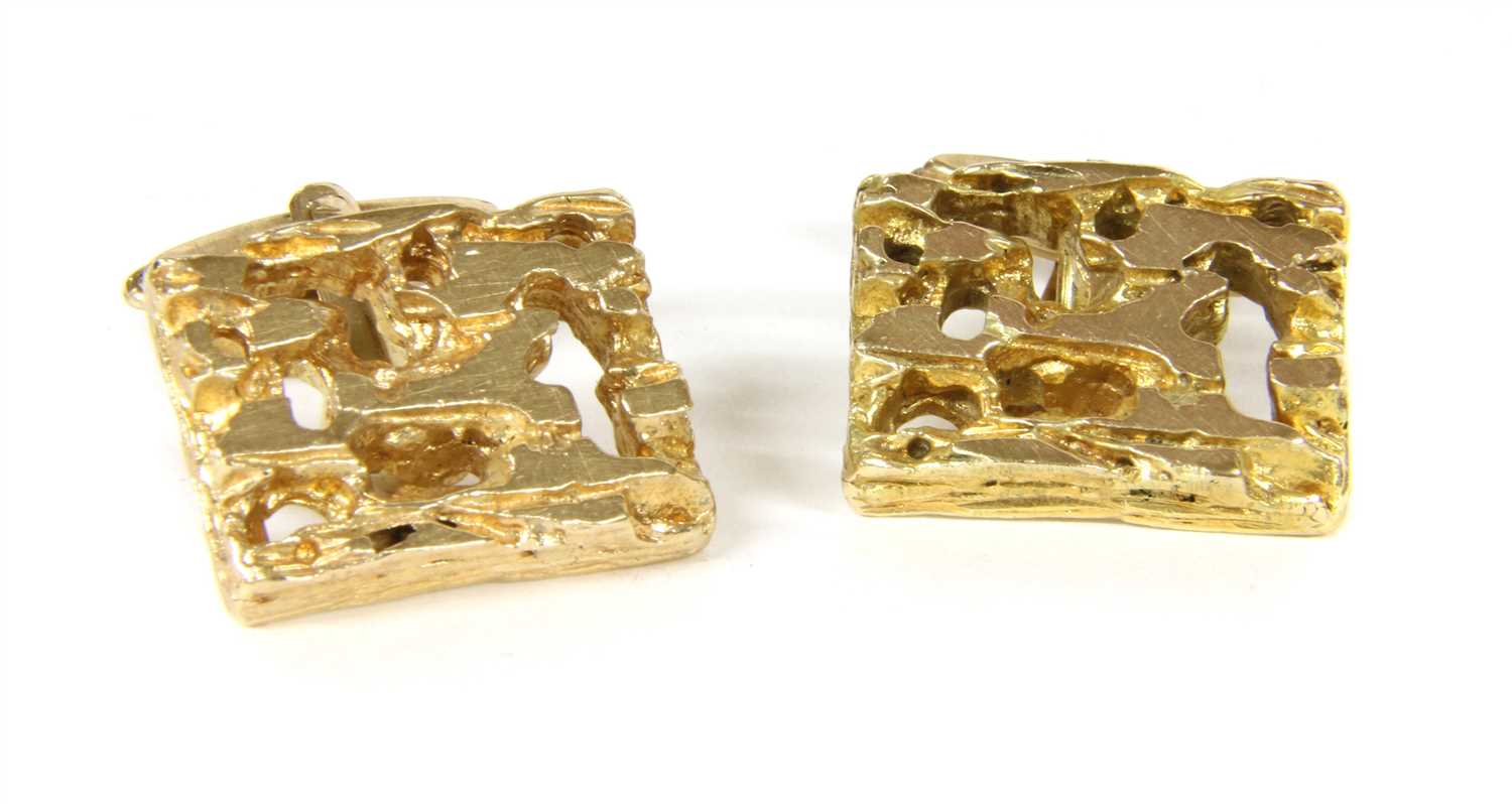 A pair of 1970s 9ct gold cufflinks