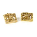 A pair of 1970s 9ct gold cufflinks