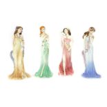 A set of four limited edition Coalport figures,