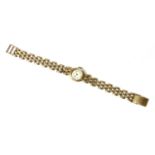 A 9ct gold Rodania mechanical bracelet watch,