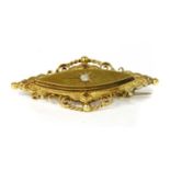 A Victorian gold diamond brooch,