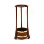 An oak umbrella stand,