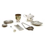 A quantity of mixed 925 and continental silver,