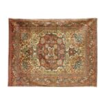 A hand knotted Persian rug,