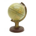 A Chad Valley lithographed terrestrial globe,