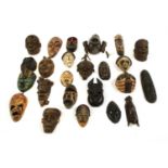 A large collection of African tribal masks,