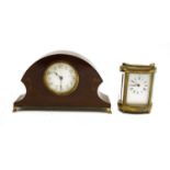 An Edwardian mahogany mantel clock,