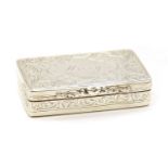 A Victorian silver snuff box,