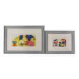 Two framed Noddy illustrations,