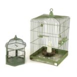 Two decorative bird cages,