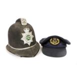 A Staffordshire police helmet,