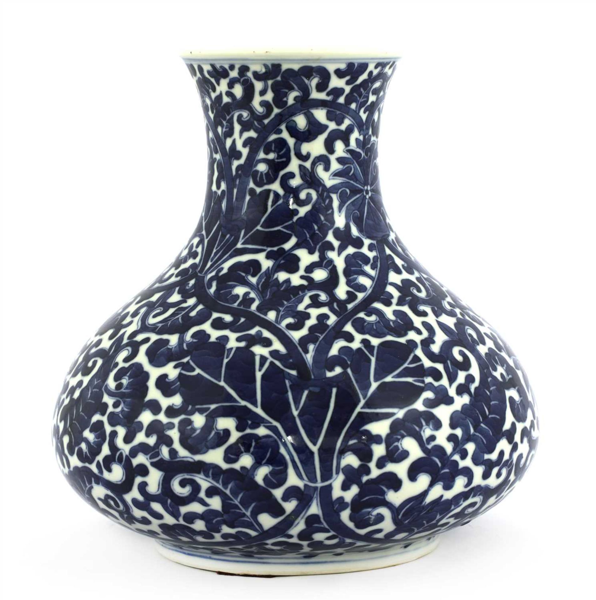 A Chinese blue and white vase, - Image 2 of 2