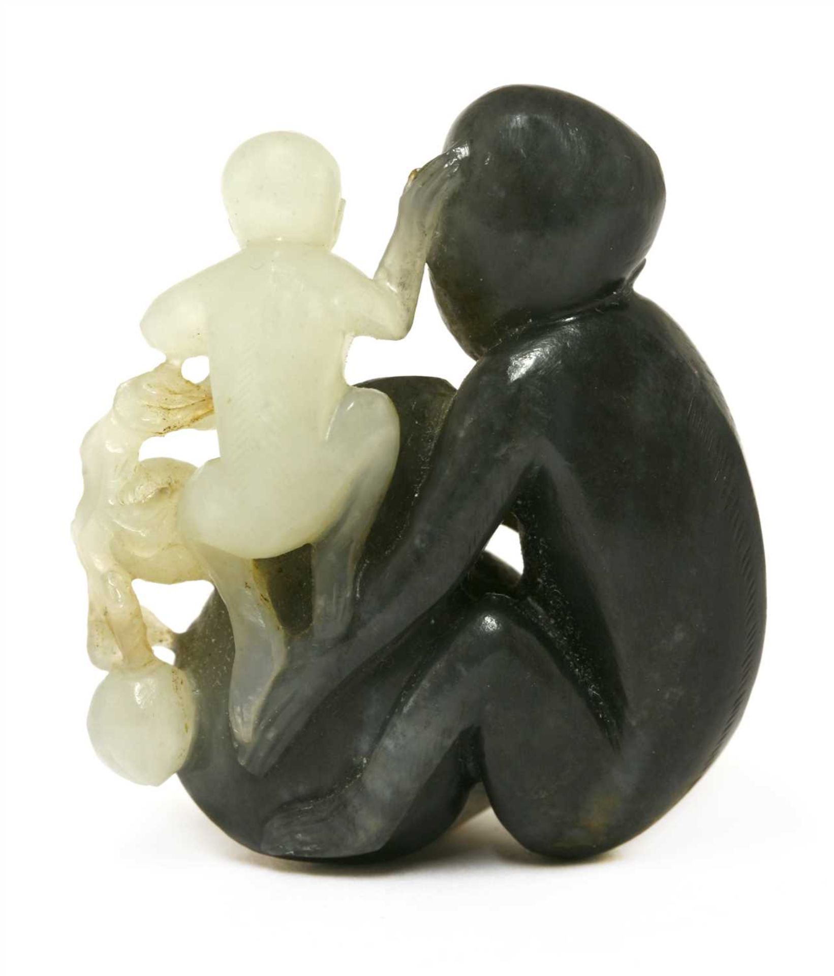 A Chinese jade group, - Image 2 of 2