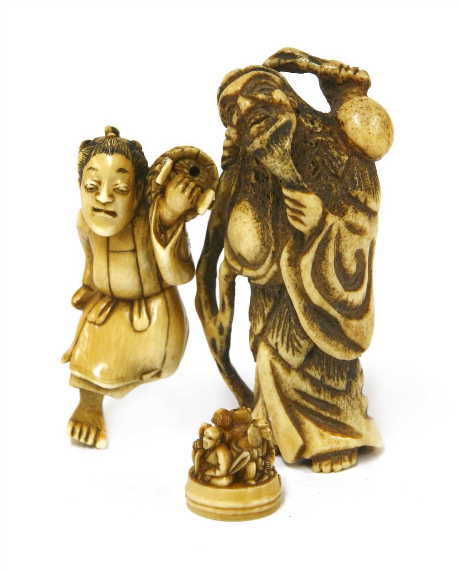 Three Japanese netsuke