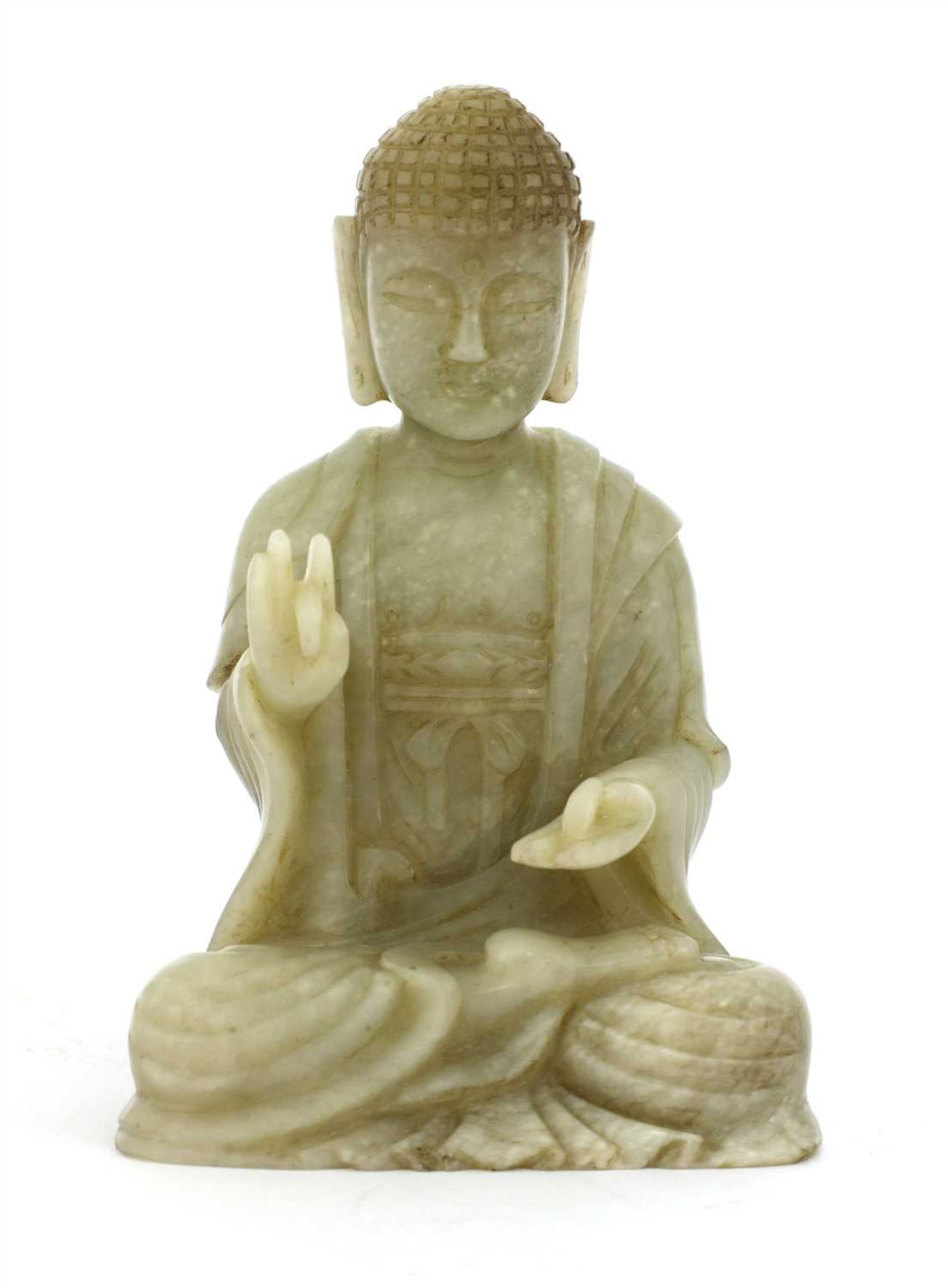 A Chinese jade shakyamuni Buddha,