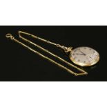 An 18ct gold Art Deco open-faced pocket watch,