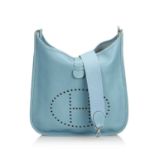 An Hermès pale blue 'Evelyne II' PM bag,