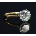 A single stone diamond ring,