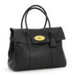 A Mulberry 'Bayswater' black leather handbag,