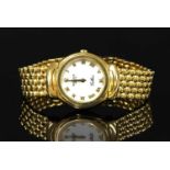 A ladies' 18ct gold Rolex Cellini quartz bracelet watch,