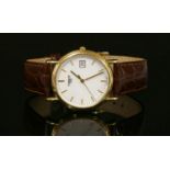 A gentlemen's 18ct gold Tissot 1853 quartz strap watch, c.2004,