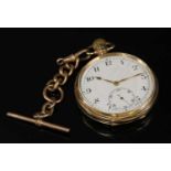 A 9ct gold Rolex top wind open-faced pocket watch,