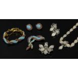 A Mitchel Maer for Christian Dior bracelet, brooch and earring suite,