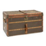 A Louis Vuitton monogrammed trunk